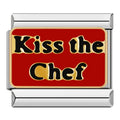 Kiss The Chef Italian Charm Italian charm bracelet link in stainless steel