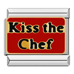 Kiss The Chef Italian Charm Italian charm bracelet link in stainless steel