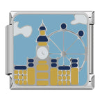London Eye Italian Charm Italian charm bracelet link in stainless steel