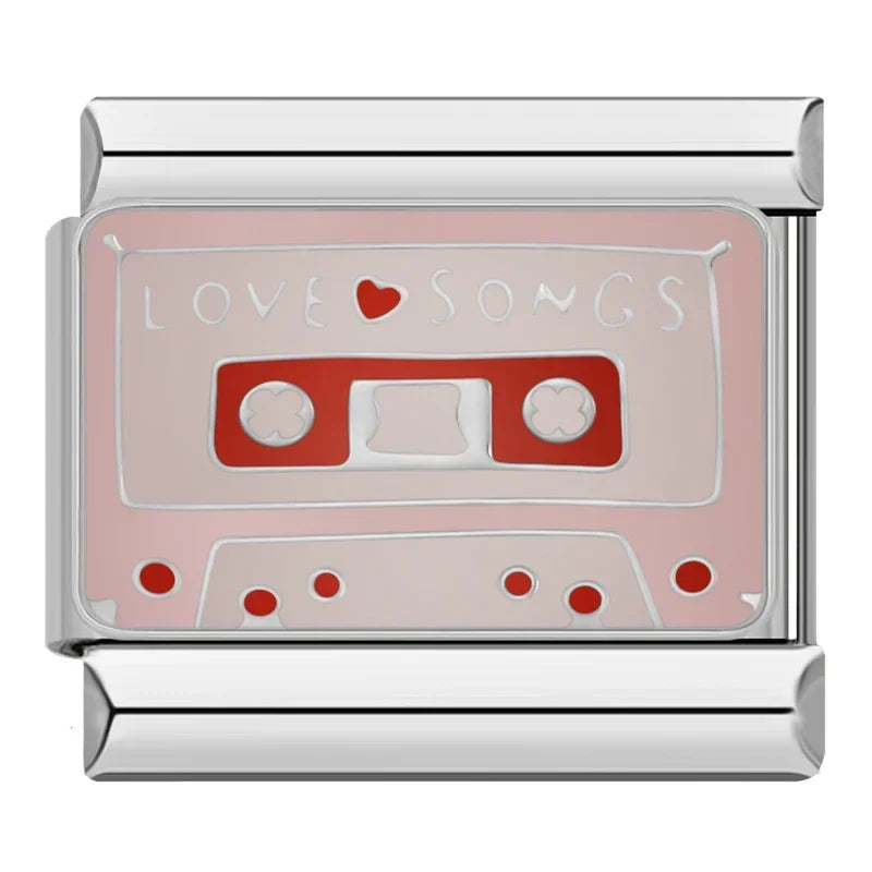 Love Songs Italian Charm Italian charm bracelet link in stainless steel