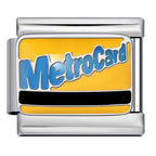 Metro Card Italian Charm Italian charm bracelet link in stainless steel