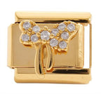 3D Bow Italian Charm Italian charm bracelet link in stainless steel