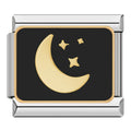 Moon & Stars Italian Charm Italian charm bracelet link in stainless steel