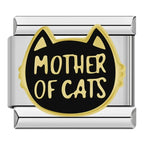 Mother Of Cats Italian Charm Italian charm bracelet link in stainless steel