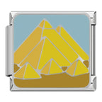 Pyramids Of Egypt Italian Charm Italian charm bracelet link in stainless steel