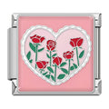 Rose Field Italian Charm Italian charm bracelet link in stainless steel