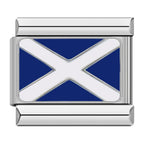 Scotland Flag Italian Charm Italian charm bracelet link in stainless steel