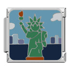 Statue Of Liberty Italian Charm Italian charm bracelet link in stainless steel