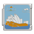 Sydney Opera House Italian Charm Italian charm bracelet link in stainless steel