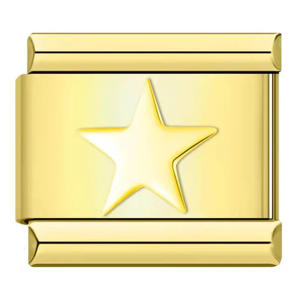 EMBOSSED STAR ITALIAN CHARM