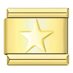 EMBOSSED STAR ITALIAN CHARM