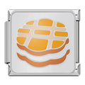 Waffle Italian Charm Italian charm bracelet link in stainless steel