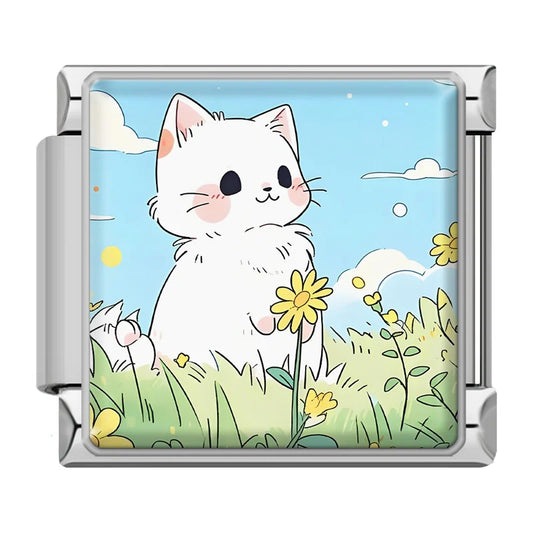 WHITE CAT CHARM