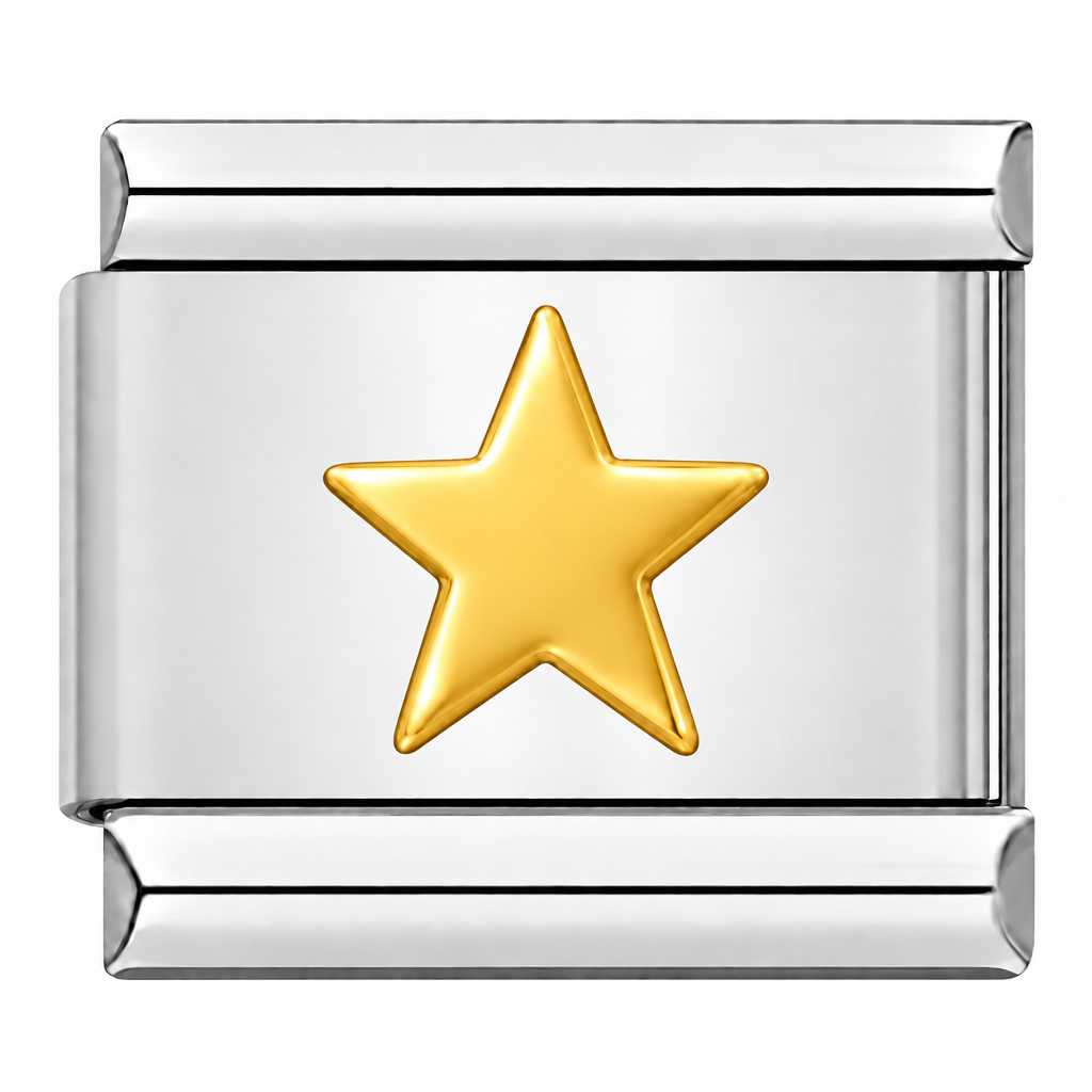 EMBOSSED STAR ITALIAN CHARM