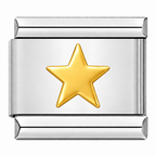 EMBOSSED STAR ITALIAN CHARM