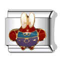 Mr Krabs Italian Charm Italian charm bracelet link in stainless steel