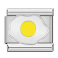 Fried Egg Italian Charm Italian charm bracelet link in stainless steel