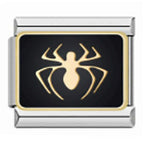 Spider Italian Charm Italian charm bracelet link in stainless steel