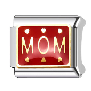 Mom Italian Charm Italian charm bracelet link in stainless steel