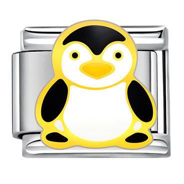 Penguin Italian Charm Italian charm bracelet link in stainless steel