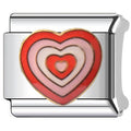 Aura Heart Italian Charm Italian charm bracelet link in stainless steel