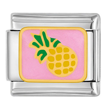 Pineapple Italian Charm Italian charm bracelet link in stainless steel