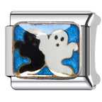 Double Ghost Italian Charm Italian charm bracelet link in stainless steel