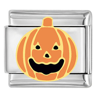 Pumpkin Italian Charm Italian charm bracelet link in stainless steel