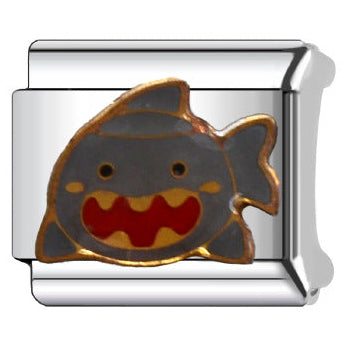 Shark Italian Charm Italian charm bracelet link in stainless steel