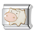 Cow Italian Charm Italian charm bracelet link in stainless steel