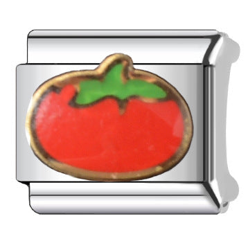 Tomato Italian Charm Italian charm bracelet link in stainless steel