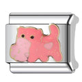 Cat Bear Italian Charm Italian charm bracelet link in stainless steel