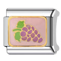 Grape Italian Charm Italian charm bracelet link in stainless steel