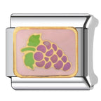 Grape Italian Charm Italian charm bracelet link in stainless steel