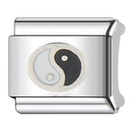 Yin Yang Italian Charm Italian charm bracelet link in stainless steel