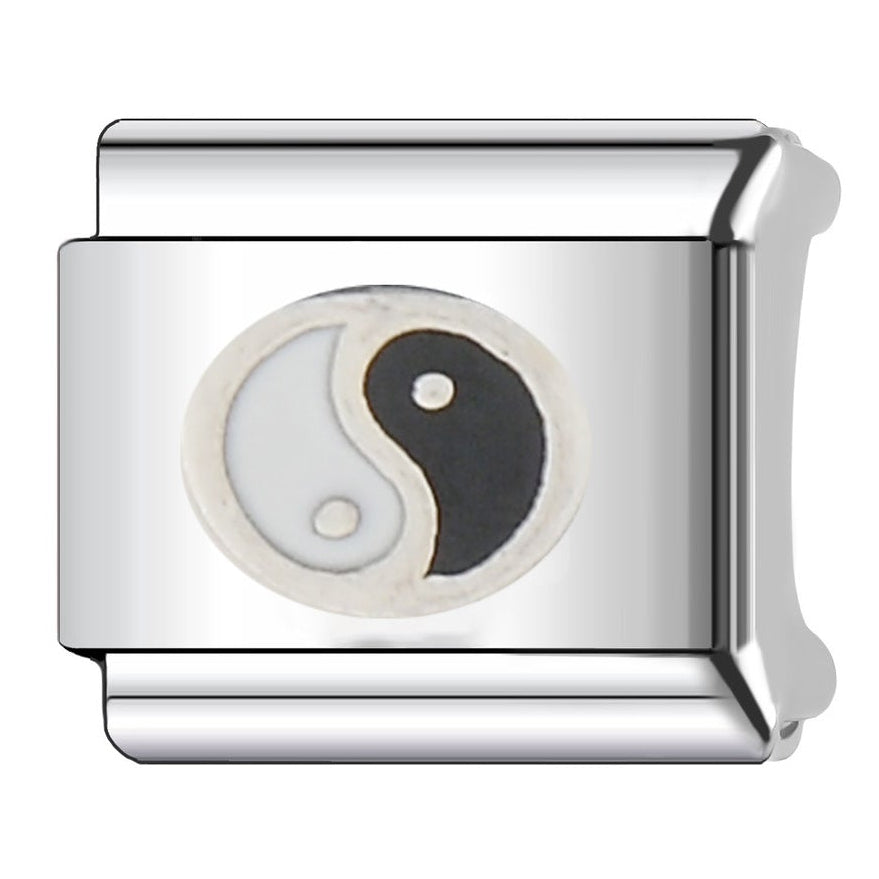 Yin Yang Italian Charm Italian charm bracelet link in stainless steel