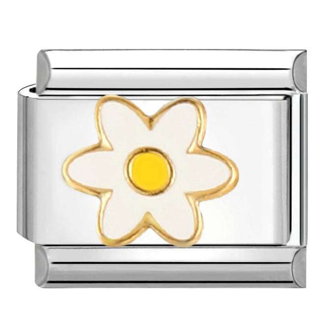 Daisy Italian Charm Italian charm bracelet link in stainless steel