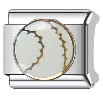 Baseball Italian Charm Italian charm bracelet link in stainless steel