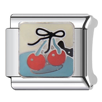 BLACK BOW CHERRY ITALIAN CHARM