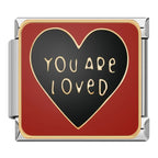 You Are Loved Italian Charm Italian charm bracelet link in stainless steel