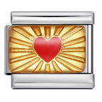 SHINING RED HEART CHARM
