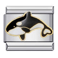 Whale Italian Charm Italian charm bracelet link in stainless steel