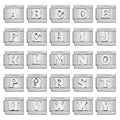 Alphabet Italian Charm Italian charm bracelet link in stainless steel