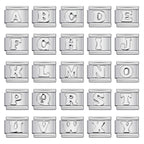 Alphabet Italian Charm Italian charm bracelet link in stainless steel