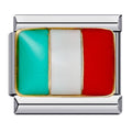Italy Flag Italian Charm Italian charm bracelet link in stainless steel