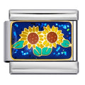 Sunflower Italian Charm Italian charm bracelet link in stainless steel