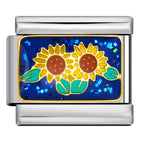 Sunflower Italian Charm Italian charm bracelet link in stainless steel