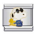 Snoopy Joe Cool Italian Charm Italian charm bracelet link in stainless steel