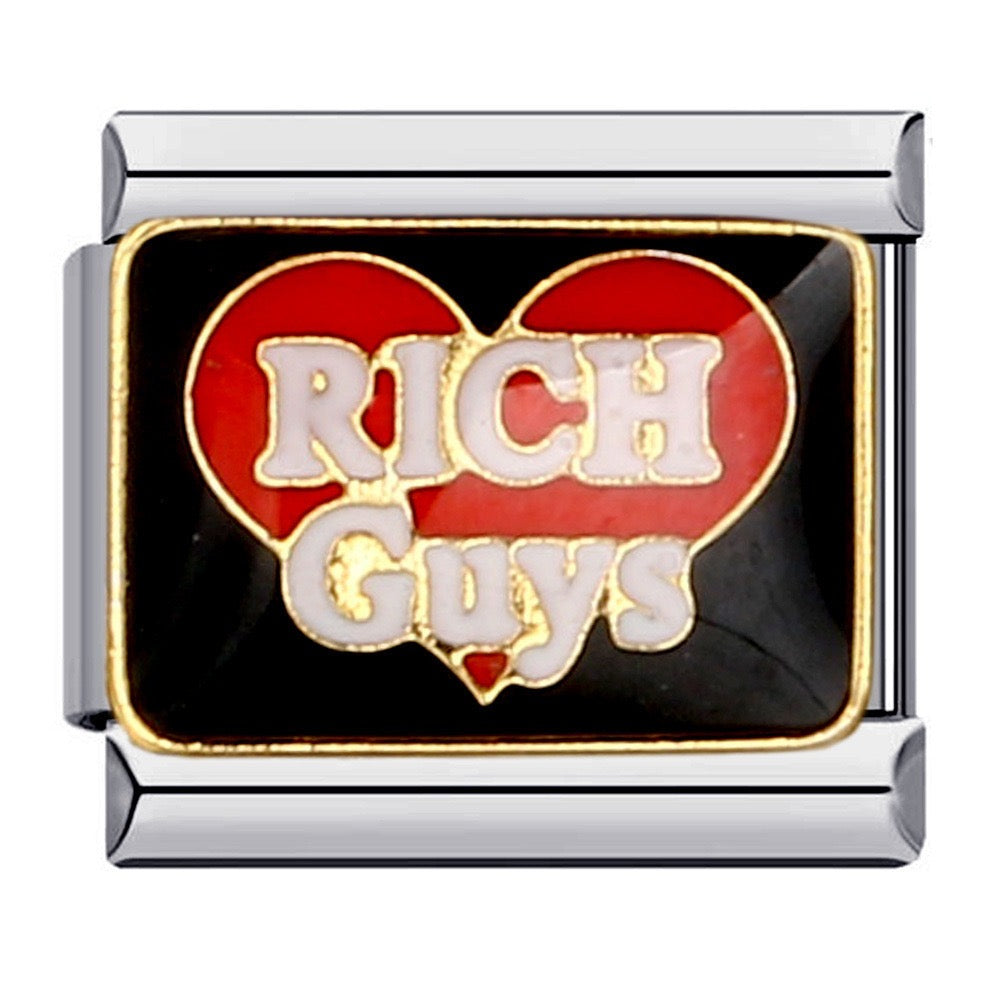Rich Guys Italian Charm Italian charm bracelet link in stainless steel