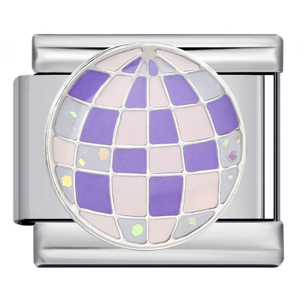 Disco Ball Italian Charm Italian charm bracelet link in stainless steel